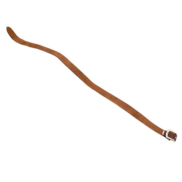 Fossil Genuine Leather Belt Women Small Boho Bohemian Metal Buckle Bead Woven - Picture 8 of 9